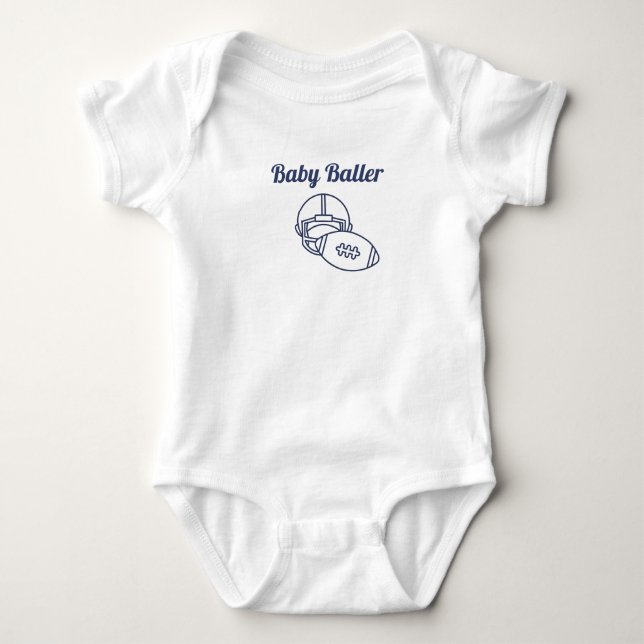 Body Para Bebé Camiseta para niños Baller (Anverso)
