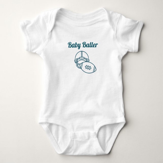 Body Para Bebé Camiseta para niños Baller (Anverso)