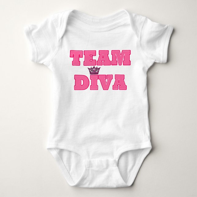 Body Para Bebé Camiseta para niños de Team Diva (Anverso)