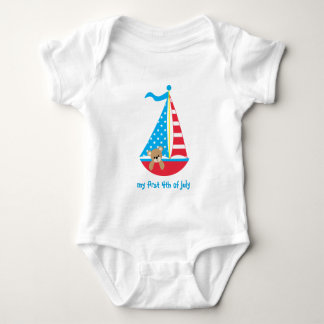 Body Para Bebé Camiseta Patriótica Teddy Bear Kids 4 de julio