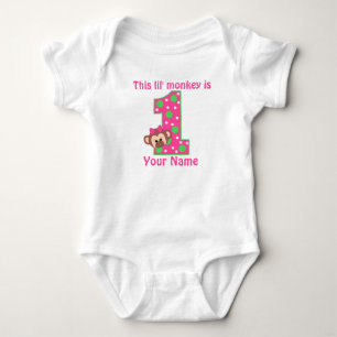Body Para Bebé Camiseta personalizada de mono de primer cumpleaño