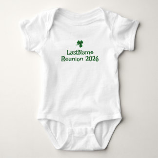 Body Para Bebé Camiseta personalizada de trébol de clan irlandés