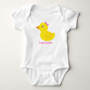 Body Para Bebé Camiseta personalizada del bebé del chica Rubber D