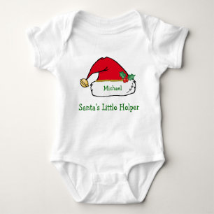 Body Para Bebé Camiseta personalizada del navidad del ayudante de