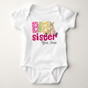 Body Para Bebé Camiseta personalizada muñeca de la hermana grande