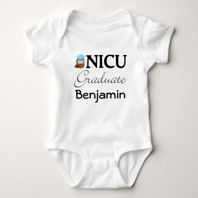 Body Para Bebé Camiseta personalizada para bebés graduada de NICU (Anverso)