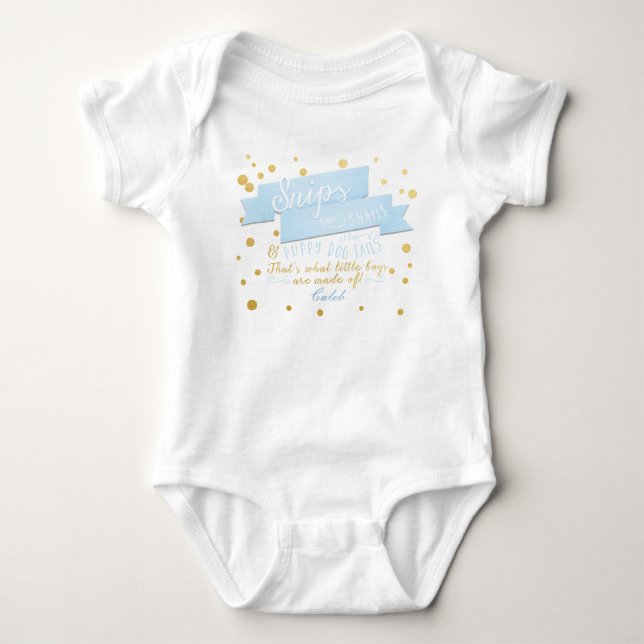Body Para Bebé Camiseta personalizada para niños de Snips & Snail (Anverso)