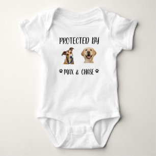 Body Para Bebé Camiseta personalizada protegida por perro, Proteg