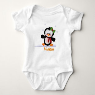 Body Para Bebé Camiseta pingüina personalizada