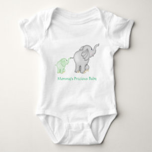 Body Para Bebé Camiseta preciosa del elefante de la mamá
