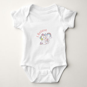 Body Para Bebé Camiseta Rainbow Magic Unicorn