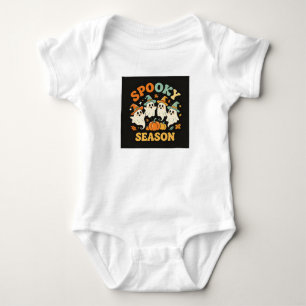 Body Para Bebé Camiseta Retro de Halloween de fantasmas lindos de