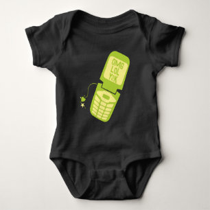 Body Para Bebé Camiseta Retro Green Flip Phone
