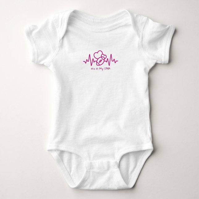 Body Para Bebé Camiseta rosa Baller (Anverso)