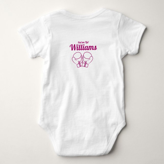 Body Para Bebé Camiseta rosa Baller (Reverso)