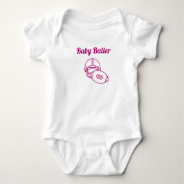 Body Para Bebé Camiseta rosa Baller