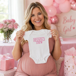 Body Para Bebé Camiseta rosa para bebé de la tripulación de primo