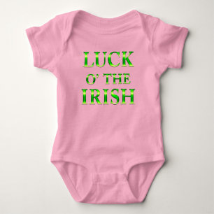 Body Para Bebé Camiseta rosa para niñas de San Patricio