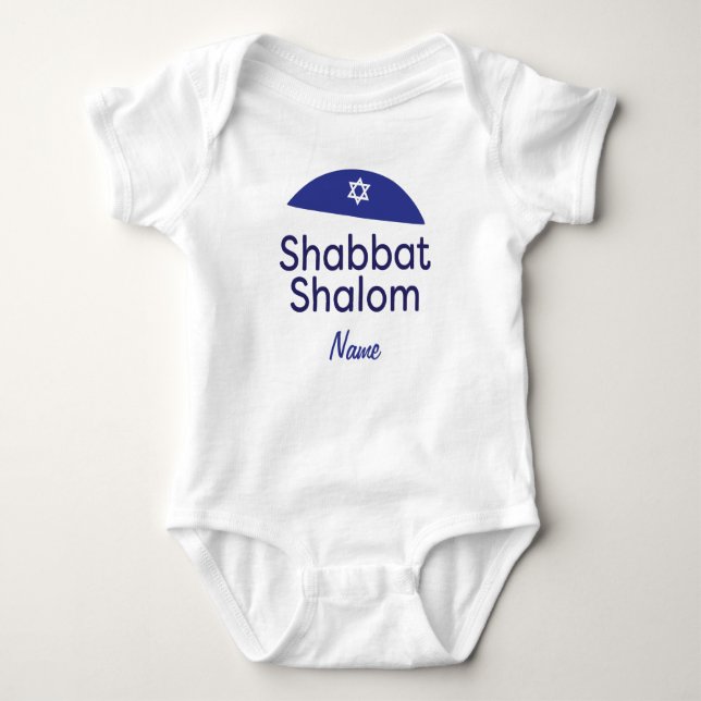 Body Para Bebé Camiseta Shabbat Shalom (Anverso)