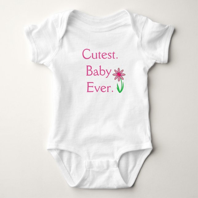 Body Para Bebé Camiseta siempre de una pieza más linda orgánica (Anverso)