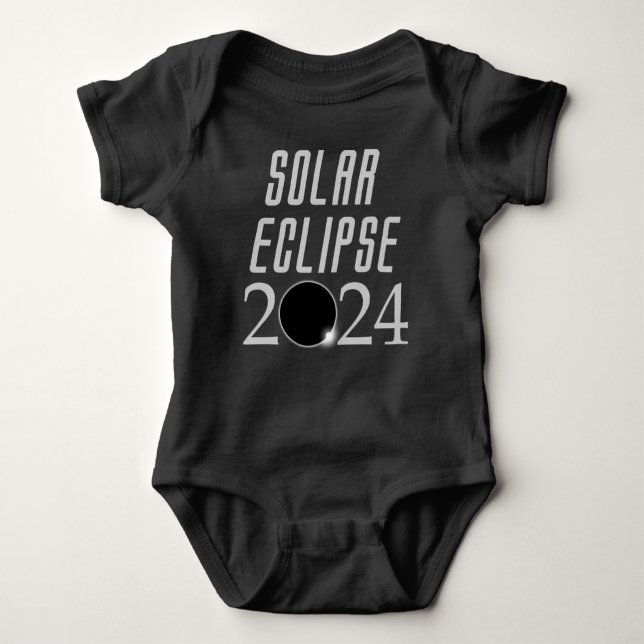 Body Para Bebé Camiseta solar del primer eclipse de bebé 2024 (Anverso)