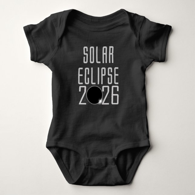 Body Para Bebé Camiseta solar del primer eclipse de bebé 2026 (Anverso)