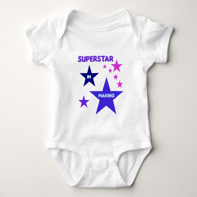 Body Para Bebé Camiseta superestrella (Anverso)