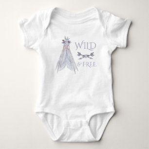 Body Para Bebé Camiseta tribal de niña Boho Teepee