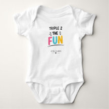 Camiseta Triple 2 El Bebé Divertido
