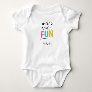 Body Para Bebé Camiseta Triple 2 El Bebé Divertido