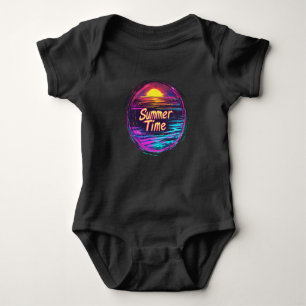 Body Para Bebé Camiseta Vibrante Retro “Verano” Puesta de Sol