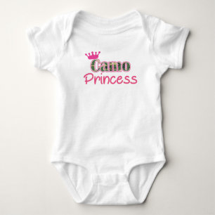 Body Para Bebé Camo Princess Baby Shirt-Romper - Bodysuit
