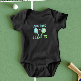 Body Para Bebé Campeón de Ping Pong Monogramado Baby Bodysuit