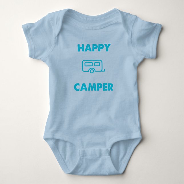 Body Para Bebé Camper feliz - Bebé de un trozo de cuerpo (Anverso)