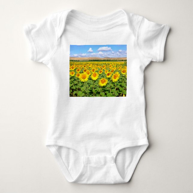 Body Para Bebé Campo de girasol (Anverso)