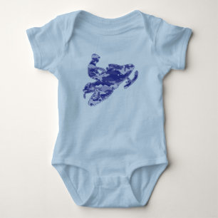 Body Para Bebé Camuflaje azul para moto de nieve
