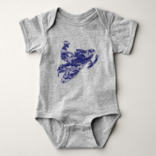 Body Para Bebé Camuflaje azul para moto de nieve