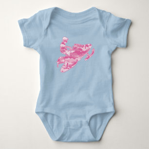 Body Para Bebé Camuflaje rosa para moto de nieve