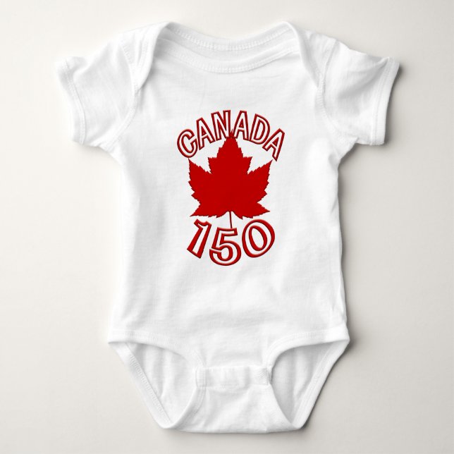 Body Para Bebé Canadá 150 Baby Bodysuit Canada Baby Souvenir (Anverso)