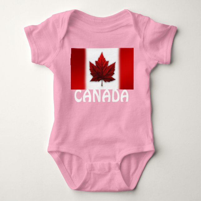 Body Para Bebé Canadá Baby Bodysuit Canadá Bandera Souvenir One P (Anverso)