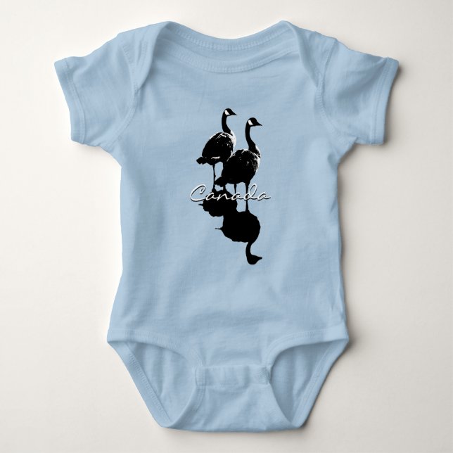 Body Para Bebé Canadá: Bebé de oca, Personalizado Canada Creeper (Anverso)