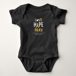 Body Para Bebé cáncer infantil. amor. esperanza. rezar. Camiseta