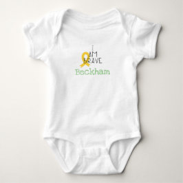 Body Para Bebé cáncer infantil. Soy valiente.Personalizado Baby B