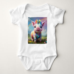 Body Para Bebé "Canchas mágicas: el cerdo unicornio arcoiris"