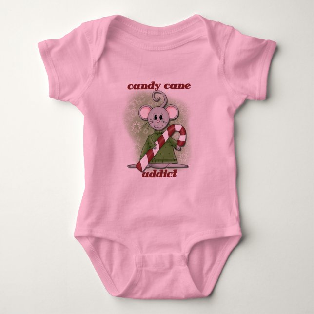 Body Para Bebé Candy Cane Addict Tshirts y regalos (Anverso)