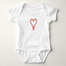 Body Para Bebé Candy Cane Heart Baby Bodysuit