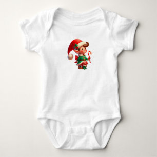 Body Para Bebé Candy Cane Navidades Elf