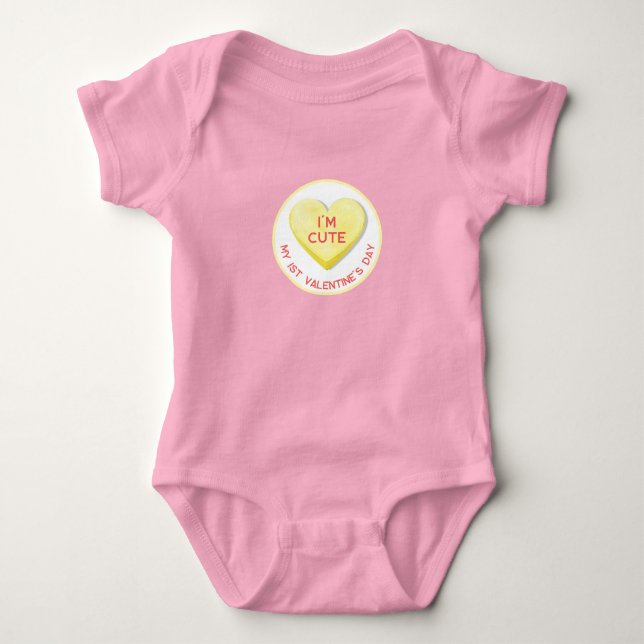 Body Para Bebé Candy Heart Cutie Pie (Anverso)