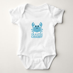 Body Para Bebé Cangrejo Azul Pastel – Suave “Estoy un Poco Gruñón