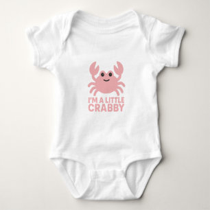 Body Para Bebé Cangrejo Rosa Claro – Dulce “Estoy un Poco Gruñón”